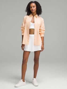 Lululemon Cotton Blend Poplin Button Down Shirt